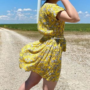 vestido amarillo flores