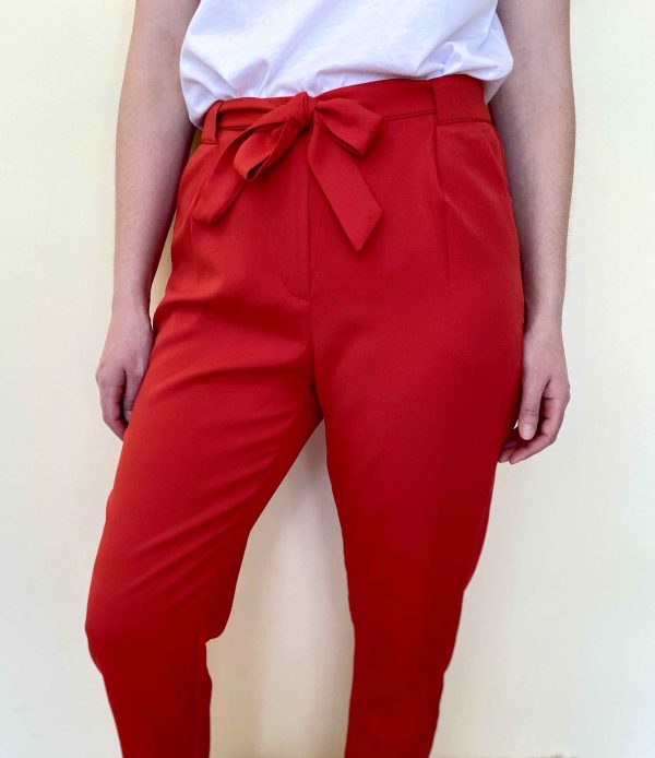 pantalon lazada rojo