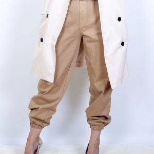 pantalon ancho bajo goma camel