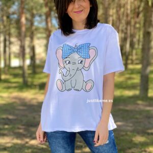 camiseta elefante doble estampado